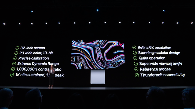 Todas las especificaciones del nuevo monitor Pro Display XDR de Apple.